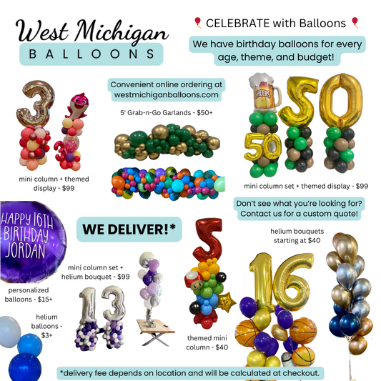 Birthday Balloons: The Heart of Our Business – Custom Creations for Every Age and Budget