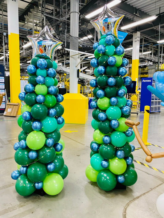 Holiday Christmas Tree Balloon Column